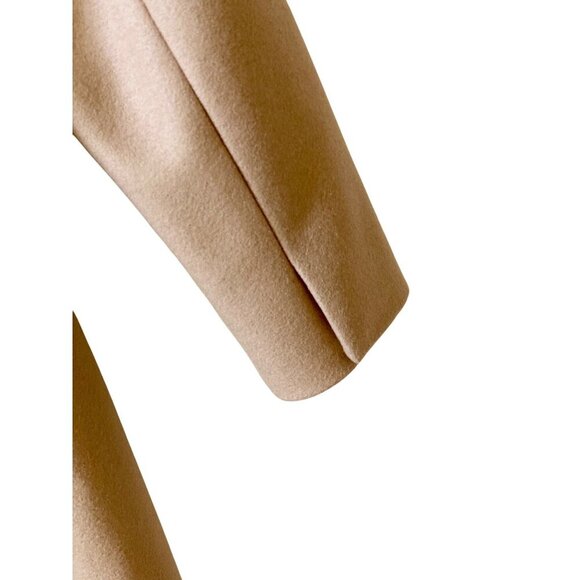 AllSaints Leni Italian Wool Cashmere Suede Camel Coat UK 8 US 4 EU 36 Tailored - Picture 10 of 11